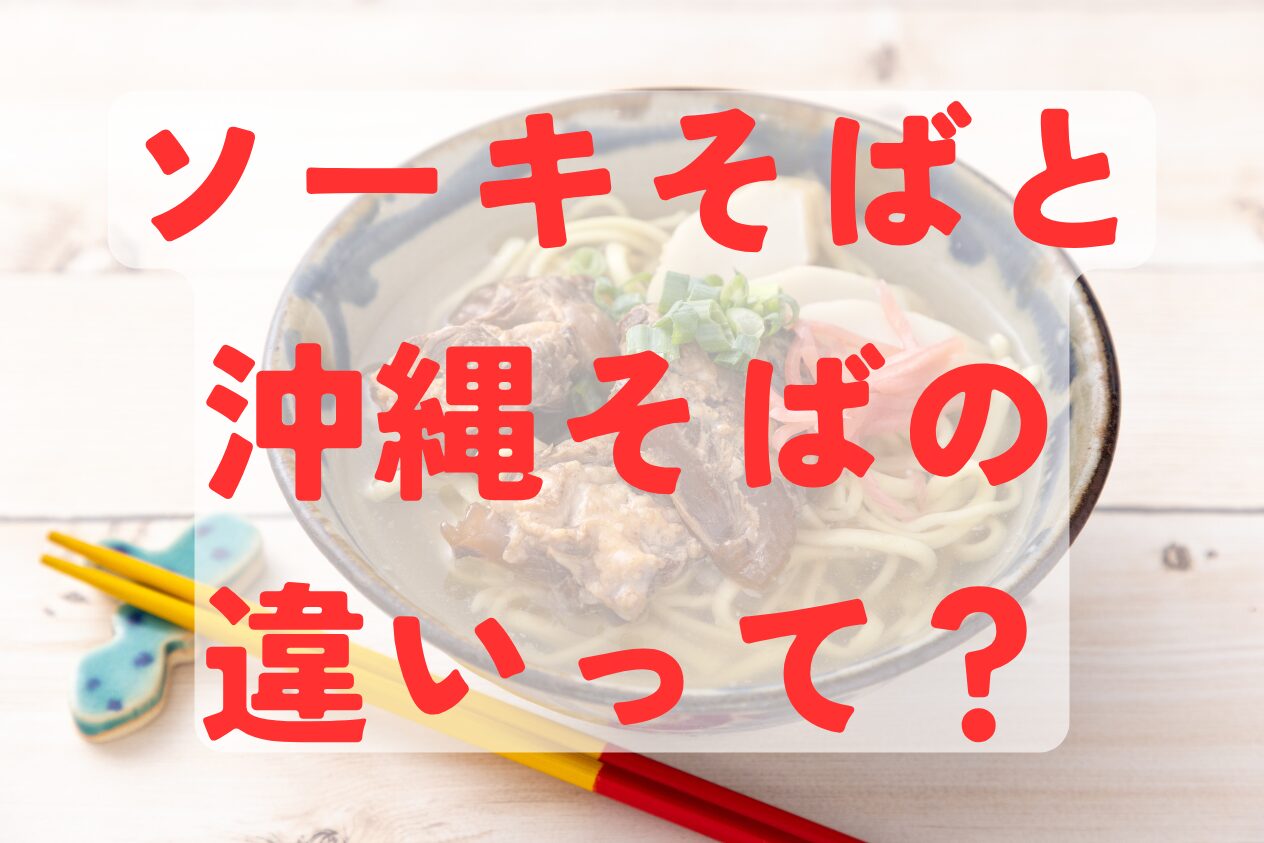ソーキそばと沖縄そばの違いは？